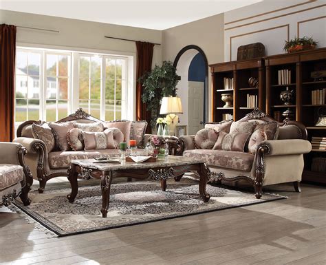 Acme Furniture Mehadi Walnut 2pc Living Room Set The Classy Home