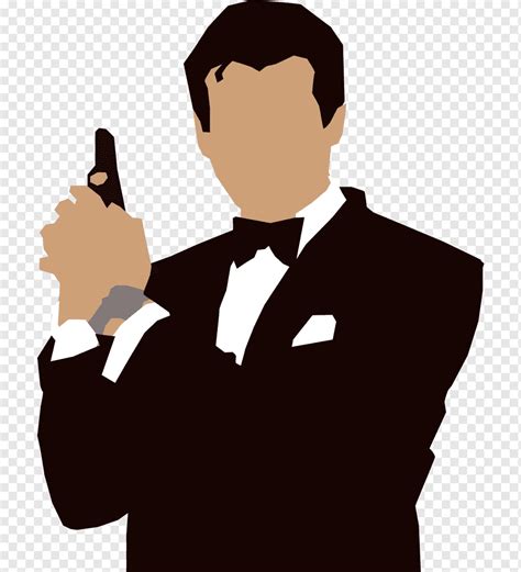 James Bond Film Series Drawing James Bond Cartoon Business Silhouette Png Pngwing