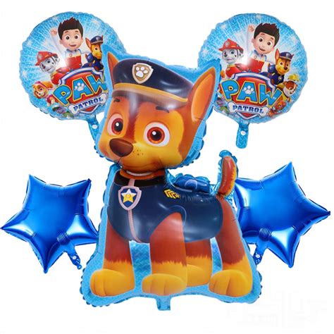 Buy La Fiesta 5 Pc Paw Patrol Balloons For Paw Patrol Birthday