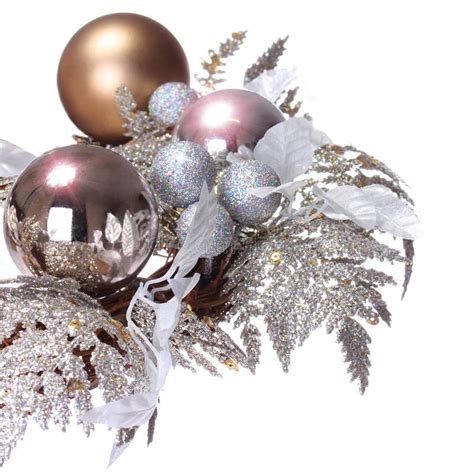 Silver Christmas Decoration Shiny And Glitter Holidays Balls Is Stock