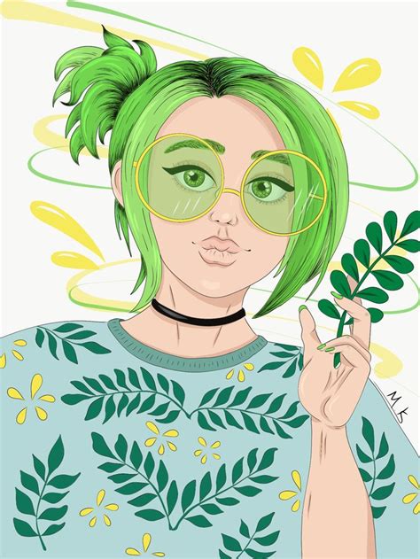 Green Girl Mk Drawings Green Girl Illustration