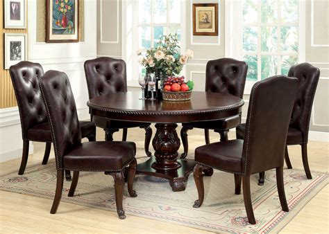 Dallas Designer Furniture Bellagio Formal Dining Room Set With Round