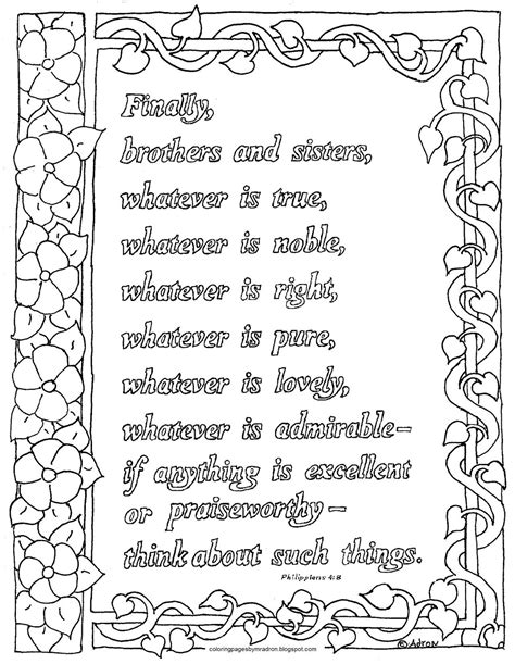To save a resource you must first join or sign in. Philippians 4:8 print and color page. This free Bible ...