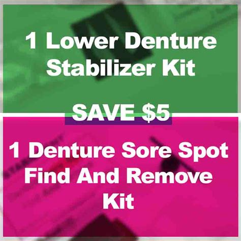 1 Denture Sore Spot Find And Remove Kit And 1 Stabil Dent® Lower