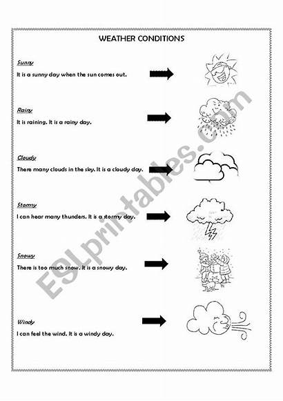 Weather Conditions Worksheet