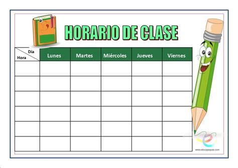 Blogdelmaestro Plantillas Para Horarios De Clase 8fa