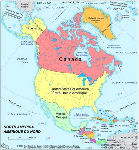 North America Map Political North America Map Central