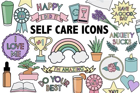 Self Care Icons 253141 Illustrations Design Bundles