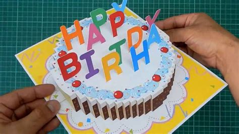 Diy Birthday Card Idea Handmade Card Tutorial ทำการ์ดวันเกิดง่ายๆ 🎂 แต่ง การ์ด วัน เกิด