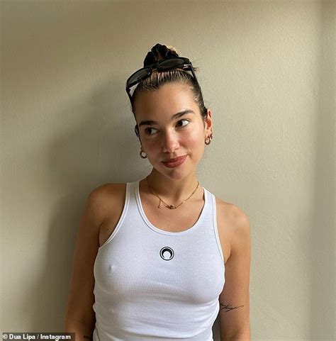 Dua Lipa Poses Braless In A Tight White Tank Top Best World News