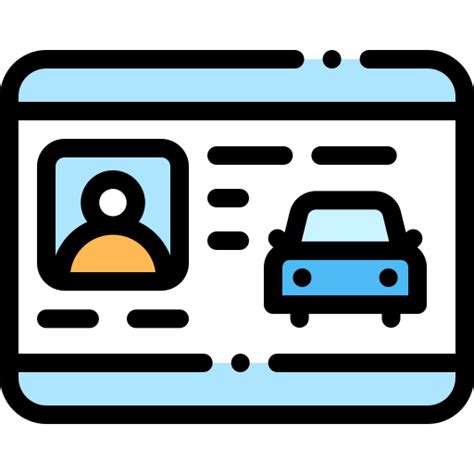Driver License Detailed Rounded Lineal Color Icon