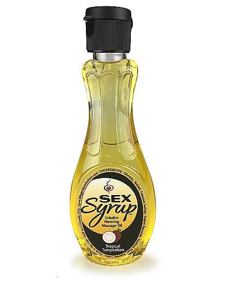 Sex Syrup Warming Tropical Temptation Flavored Massage Oil 4 Oz Spencers