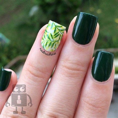 50 Beautiful And Unique Green Nail Art Designs Green Nails Nail Art