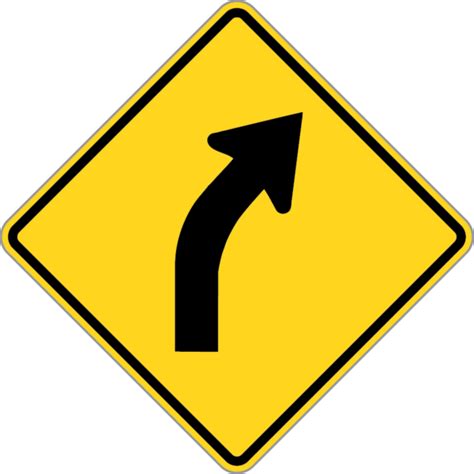 Right Turn Curve Sign Can Traffic Services Ltd