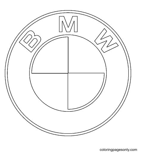 Bmw Logo Coloring Page Free Printable Coloring Pages