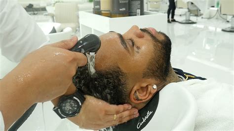 Washing Hair Kevin Gates In Dubai At Skills Barbershop Skills By
