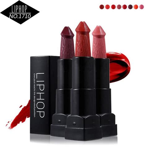 Liphop 8 Color Full Lips Nude Makeup Kit Penis Shape Red Lip Stick
