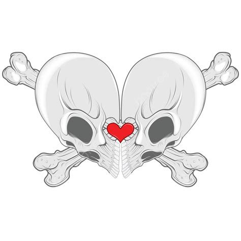 Diseño De Calavera En Forma De Corazón Diseño De Tatuaje De Demonio