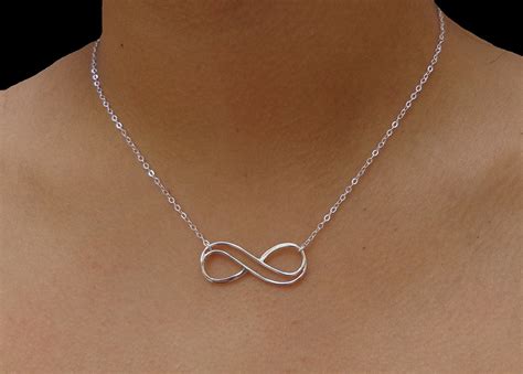 Sterling Silver Double Wire Large Infinity Necklace By Lisaloren