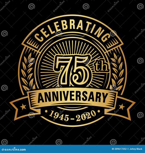 75 Years Of Celebrations Design Template 75th Logo Vector And