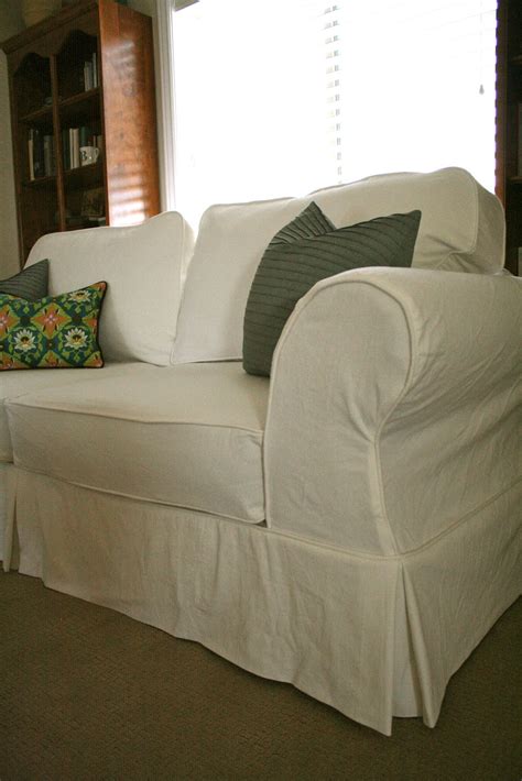 How to slipcover an ottoman part 1 measuring for fabric is the first in a series of quick tutorials on how to slipcover a simple. Custom Slipcovers by Shelley: White Couch Slipcover