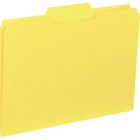 Business Source Yellow Colored File Folders