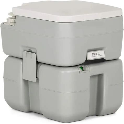 Portable Rv Toilet 53 Gallon With Level Indicator3 Piston Pump Flush