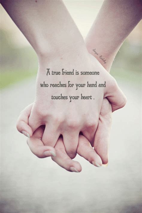 Touching You True Friends Holding Hands Friendship Quotes Quote