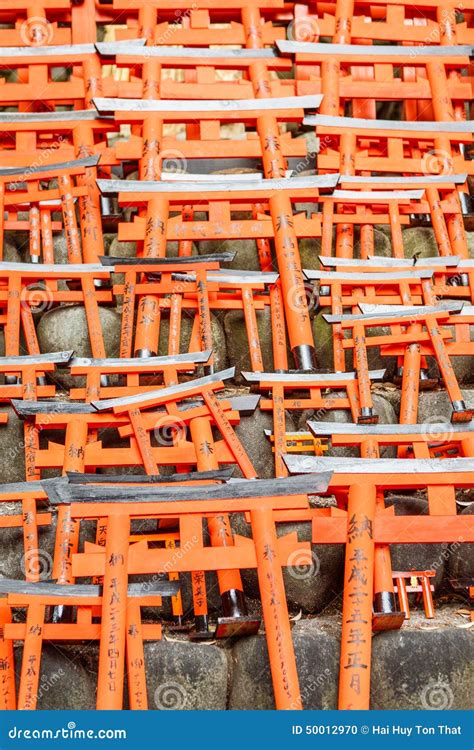 Model Of Red Japanese Gates Stock Photo Image Of Outdoors Objects
