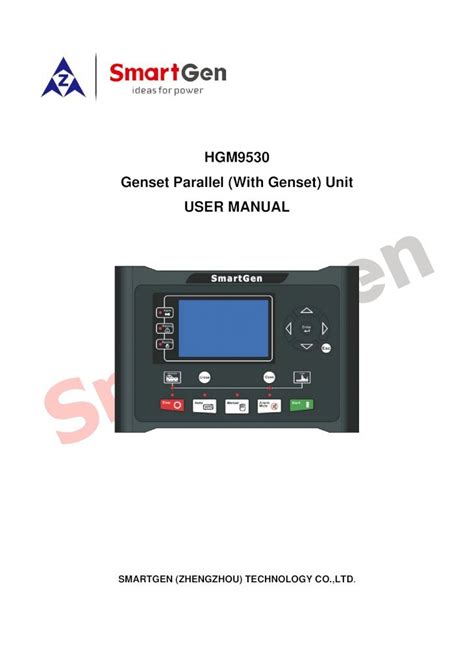 pdf hgm9530 genset parallel with genset unit user · pdf filehgm9530 genset parallel with
