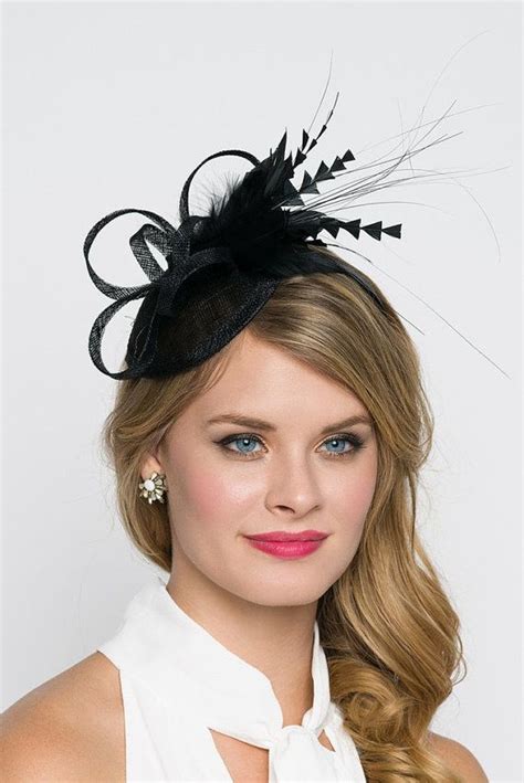 Black Mini Fascinator Arianna Mini Black Mesh Fascinator