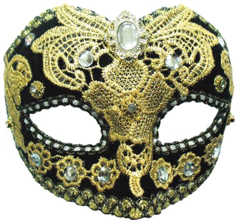 Download Hd 007 Open Black Gold Thick Lace Mask Fancy Dress