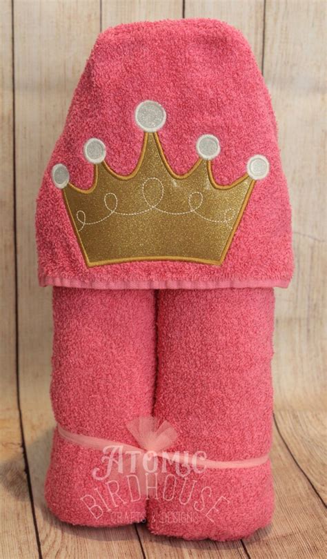 Princess Crown Hooded Towel Pink Princess Towel Toddler