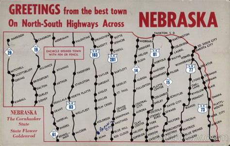 Map Of Nebraska Highways Highway Map Nebraska Map