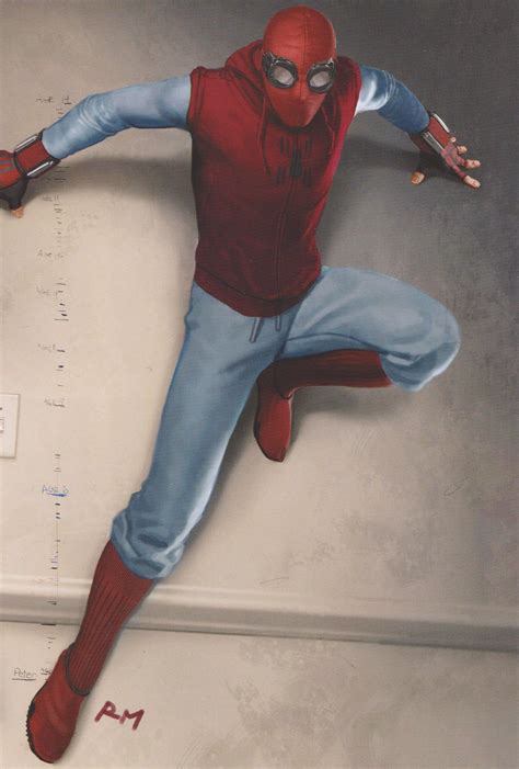 Spider Man Homecoming Homemade Suit Concept Art Takes Unexpected Inspiration From The S Tv