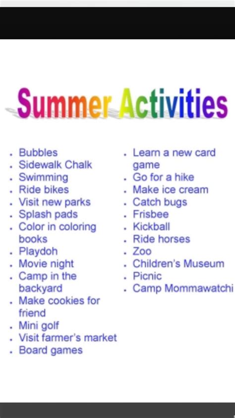 Pin By Tori Alphonso On Fun Things To Do During The Summer