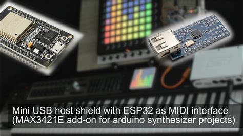 Mini Usb Host Shield With Esp32 As Midi Interface Max3421e Add On For