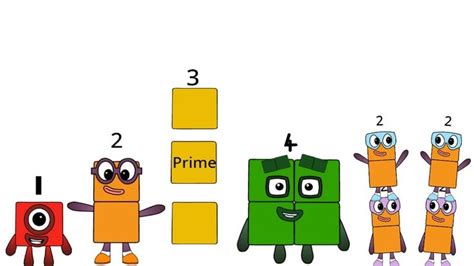 Base 5 Square Review Numberblocks Primes Fictional Characters