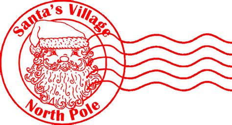 North Pole Santa Postmark Rubber Stamp Set Etsy