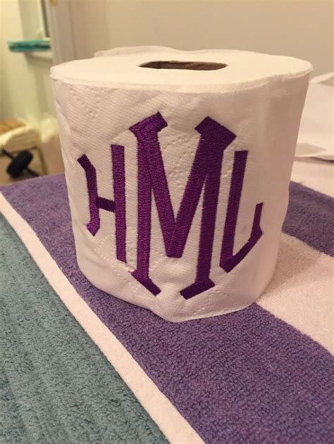 Because Who Doesnt Need Monogrammed Toilet Paper 8 A Roll