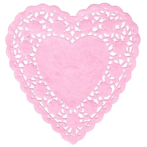 Pink 6 Paper Heart Doilies 1000case