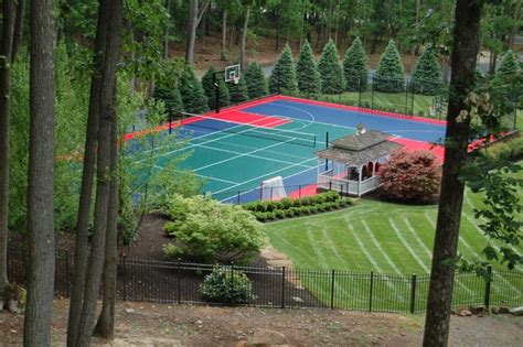 Have a space that's just right for a backyard court? Backyard Multi Sport Outdoor Game Court - Traditional ...