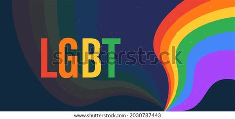 Banner Text Lgbt Pride Flag Colors Stock Vector Royalty Free