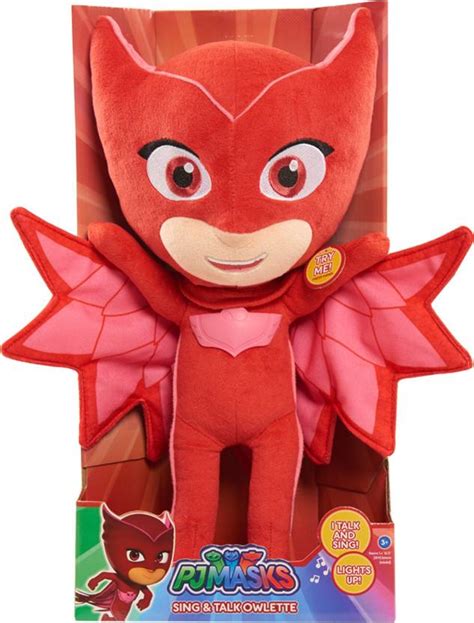 Pj Masks 14 Feature Owlette Plush Toy With Talk Sing And Lights Up