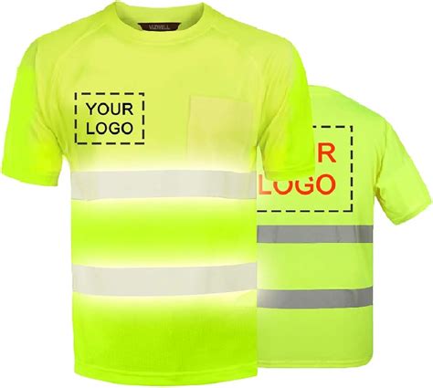 High Visibility Reflective Safety Work Shirts Custom Your Logo Hi Vis