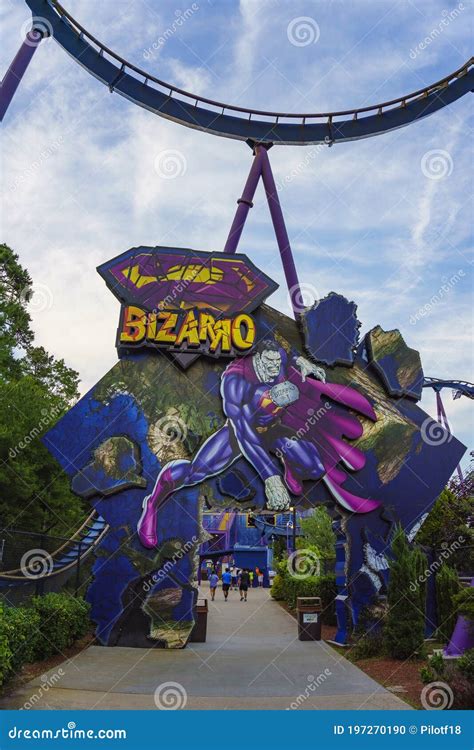 Bizarro Roller Coaster At Six Flags Great Adventure In Jackson Township New Jersey Usa