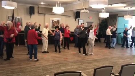 Ballroom Dancing On Valentines Day Residents Enjoying Their First
