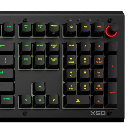 The Das Keyboard X50q Mechanical Gaming Keyboard Lights Up For