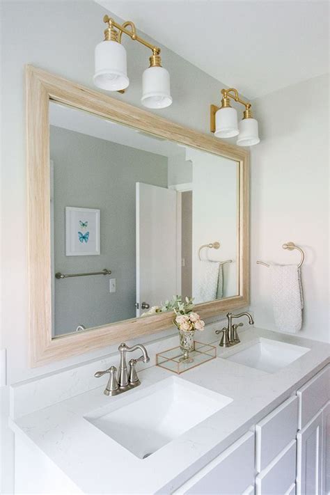 Our Bathroom How To Frame Your Large Mirror In 2020 Large Bathroom