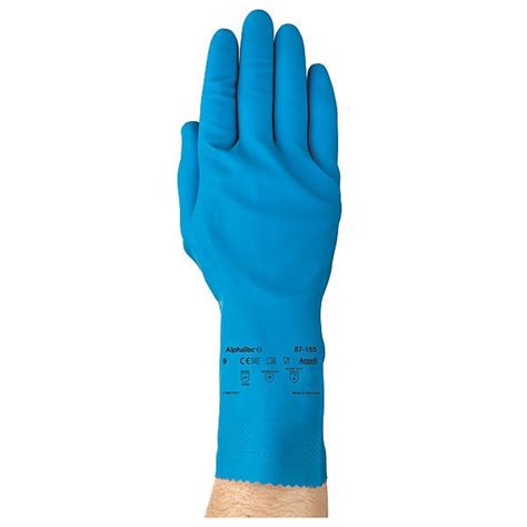 Ansell 12 Chemical Resistant Gloves Natural Rubber Latex 10 1 Pr 87